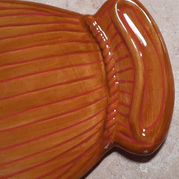 Ambiance Collections Ceramic Chianti Wine Bottle Spoonholder/Cheese Plate - Picture 7 of 8